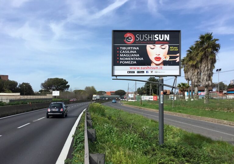 Affissione pubblicità per ristoranti sushi