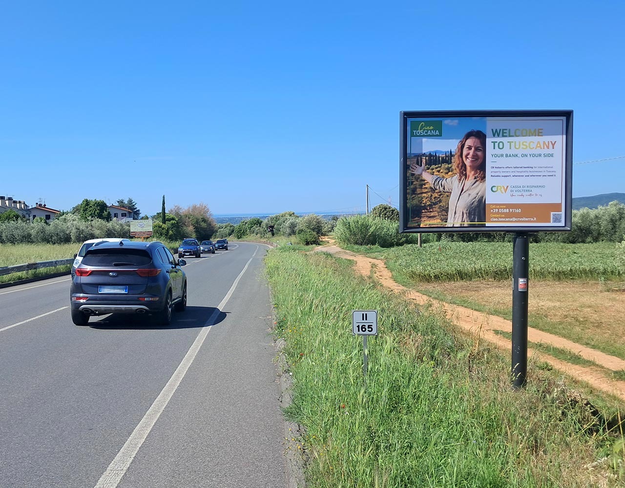 Campagna affissione Cassa Risparmio Volterra Welcome to Tuscany