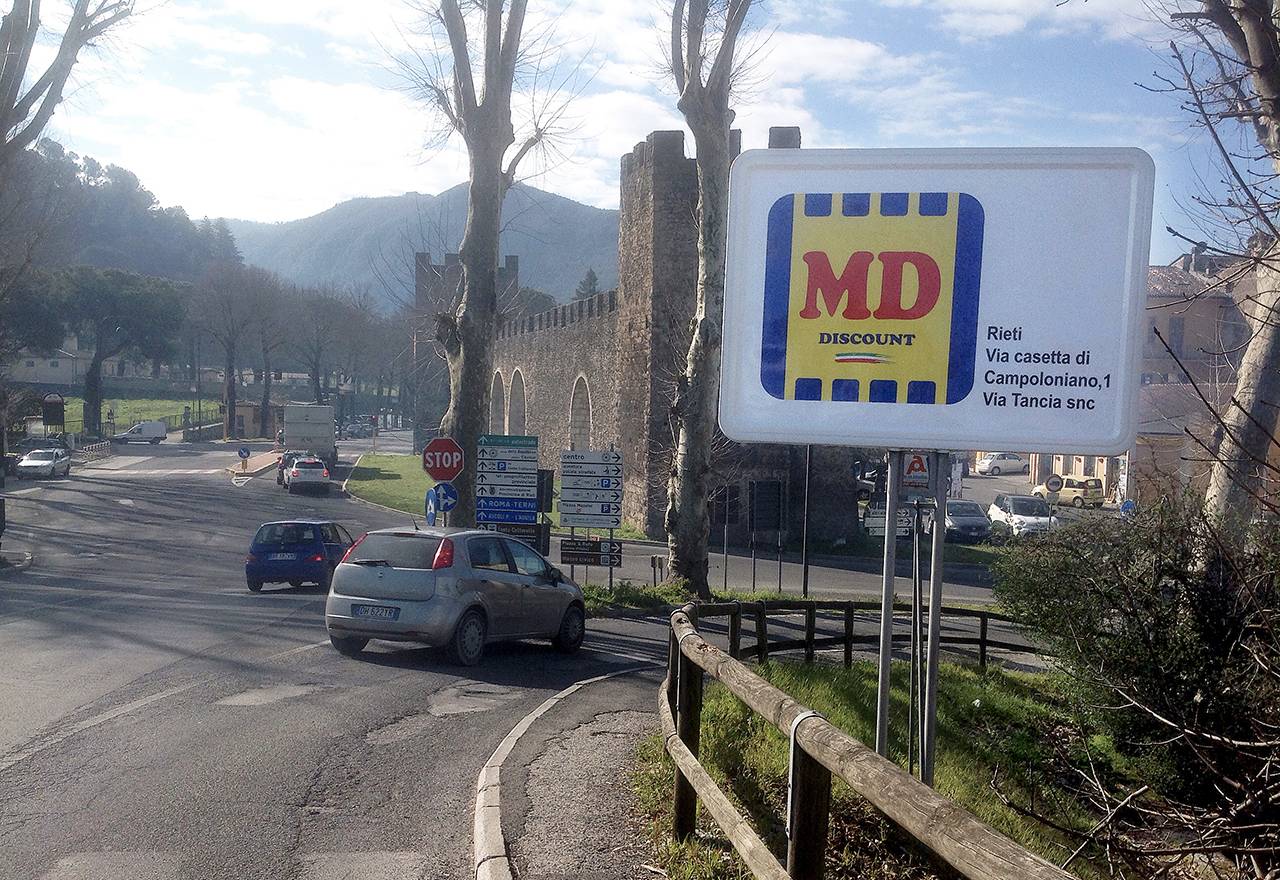 Tabellone pubblicitario Rieti in Viale Morroni