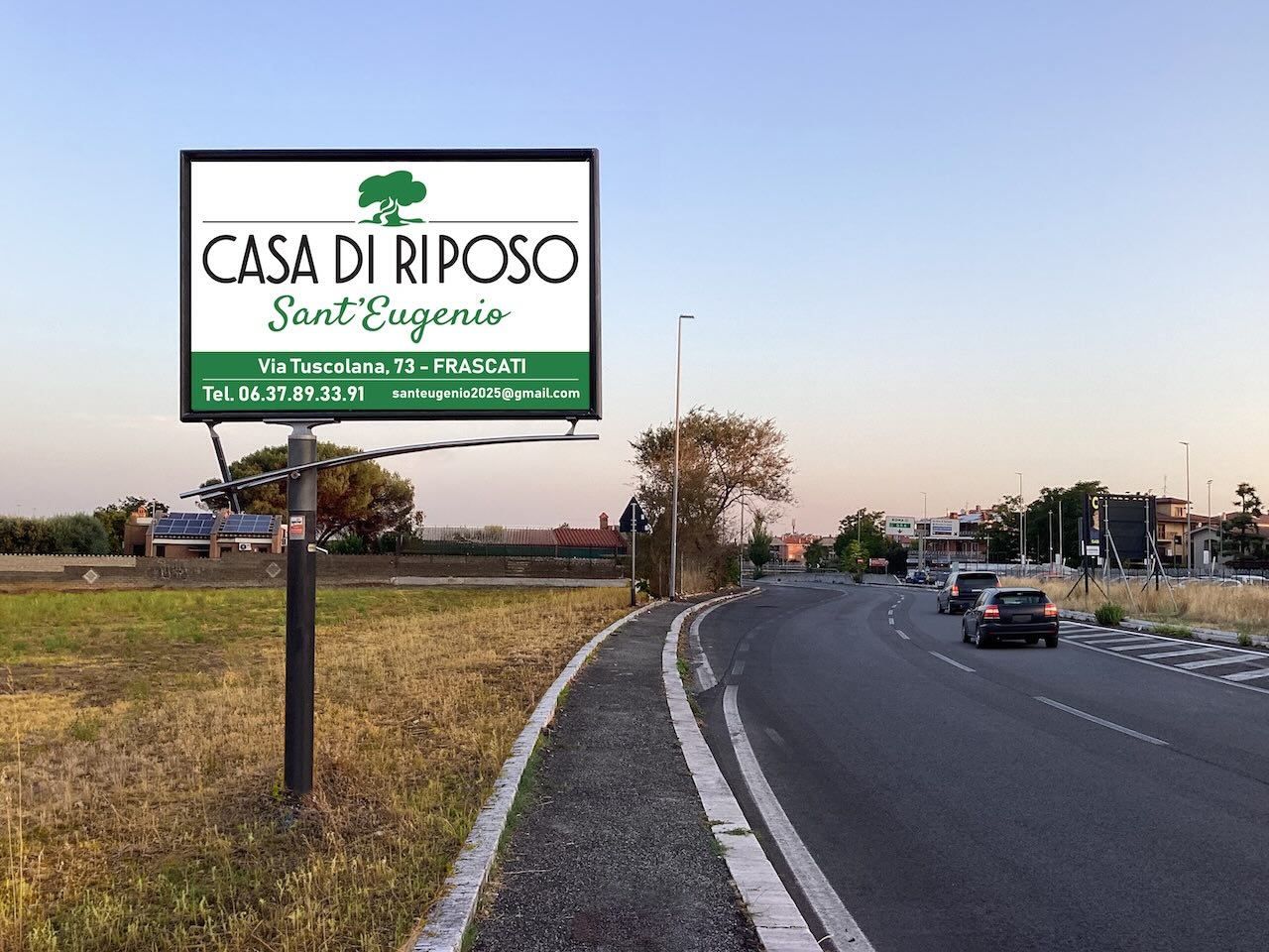 Pubblicità OOH affissione su strada per Casa di Riposo Sant'Eugenio Frascati