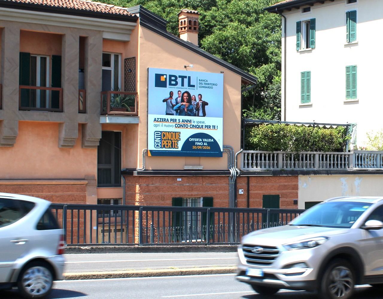 Pubblicità su affissione parete a Brescia
