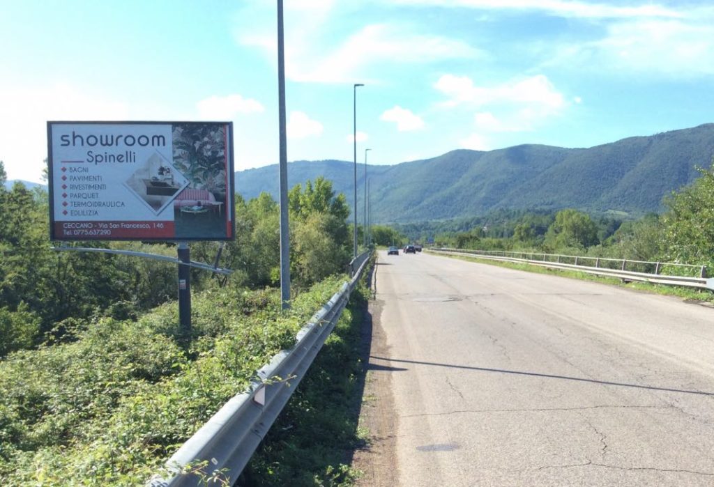 Pubblicità su strada in provincia di Frosinone