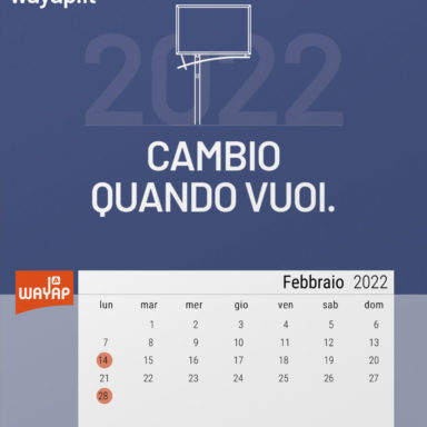 Calendario quattordicine affissione pubblicitaria febbraio 2022