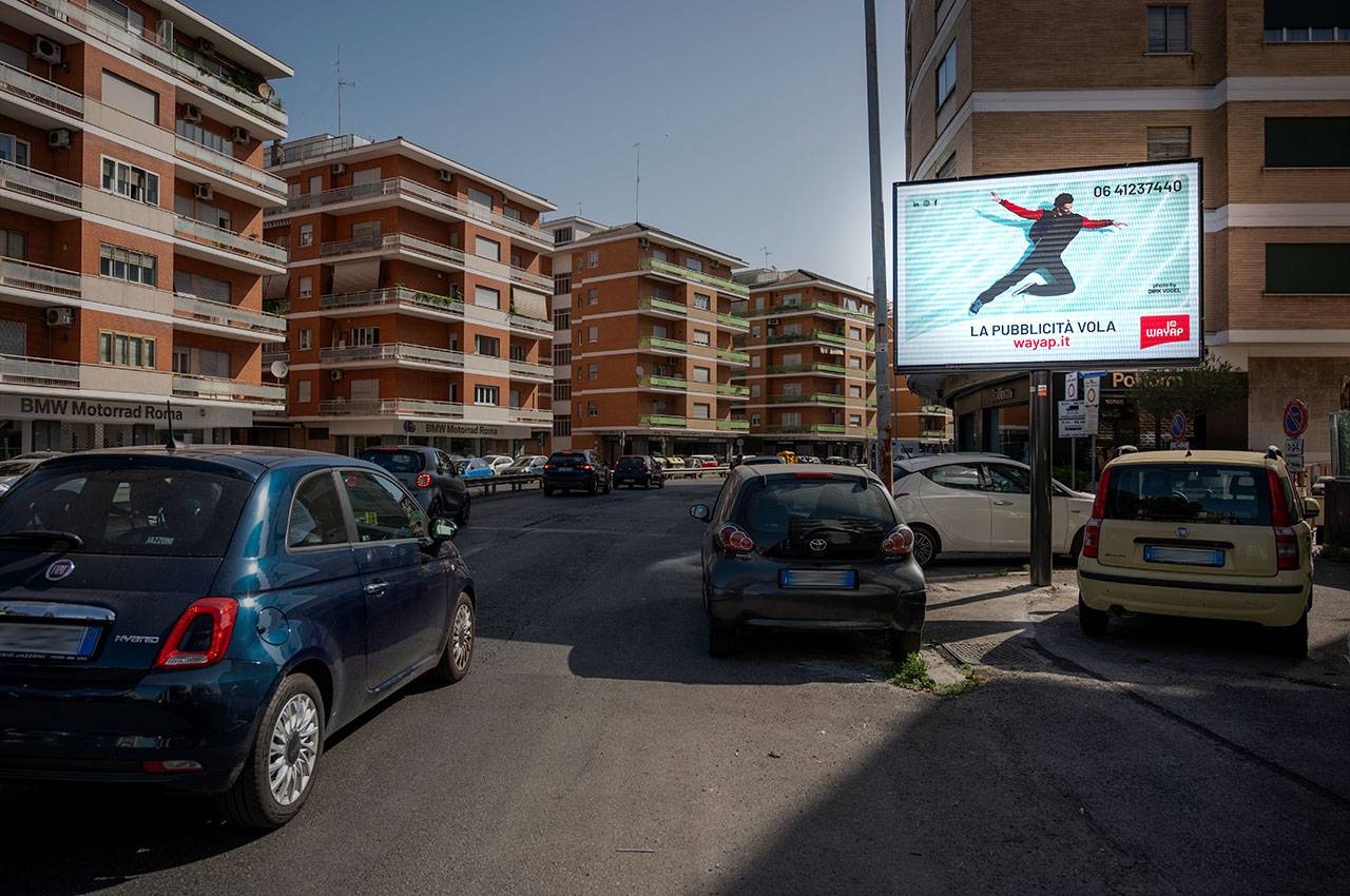 Spazi pubblicitari digitali su LED disponibili a Roma in via Anastasio II