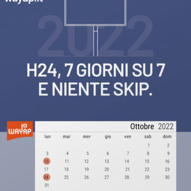 Calendario quattordicine affissione pubblicitaria ottobre 2022