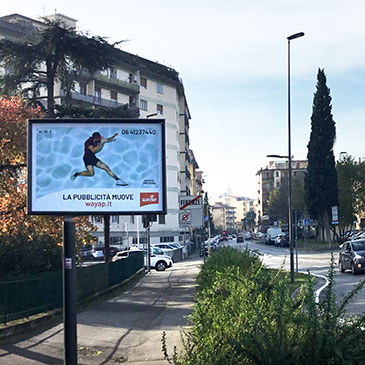 Cartellone pubblicitario affissione pubblicità Wayap a Firenze